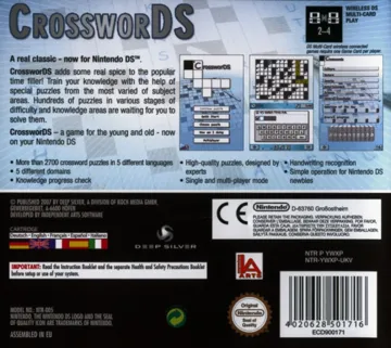 CrossworDS (USA) box cover back